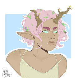 Damaris, an eladrin barbarian