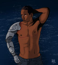 Chalcedony, a bounty hunter in my space opera WIP [2020]